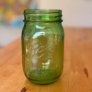 Ball Mason Jar Green pint jar (one jar) heritage edition